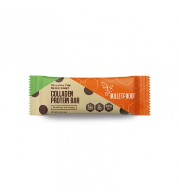 BulletProof Barre Protéinée Collagène Saveur Biscuit aux Pépites de Chocolat