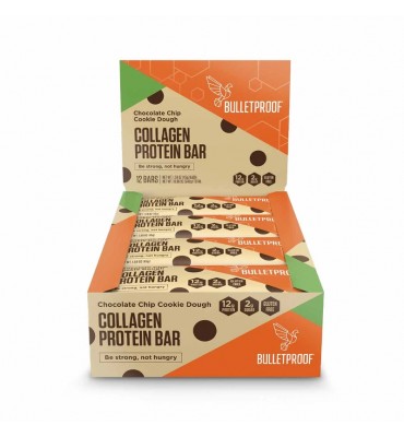 BulletProof Barre Protéinée Collagène Saveur Biscuit aux Pépites de Chocolat